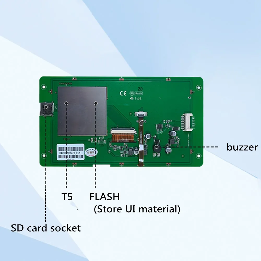 スマートシリアルLCDタッチスクリーン,dmt80480y070_02nr,dmt80480y070_01nr,7インチ