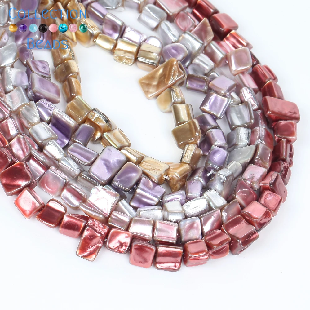 Natural Shell Beads 10mm Electroplating Colorful Mother Of Pearl Beads For Jewelry Making Handmade Diy Bracelet Accessories