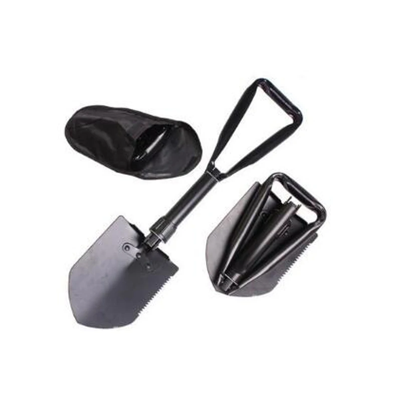 Vehicle-mounted outdoor off-road folding stainless steel shovel