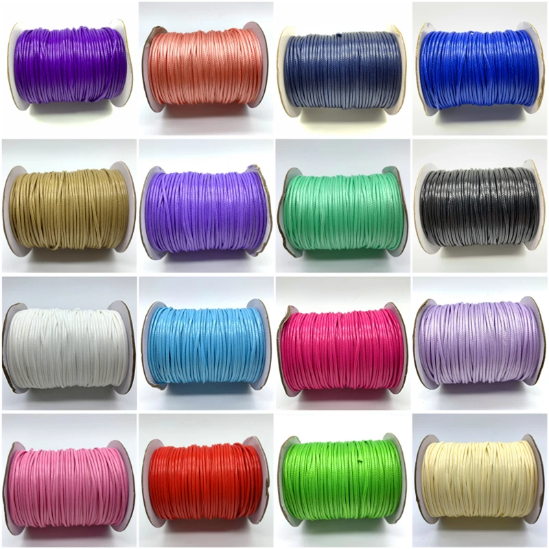 Waxed cotton rope 0.5 / 0.8 / 1.0 / 1.5 / 2.0/2.5/3 mm wax thread rope rope necklace rope rope jewelry making Shambhala bracelet