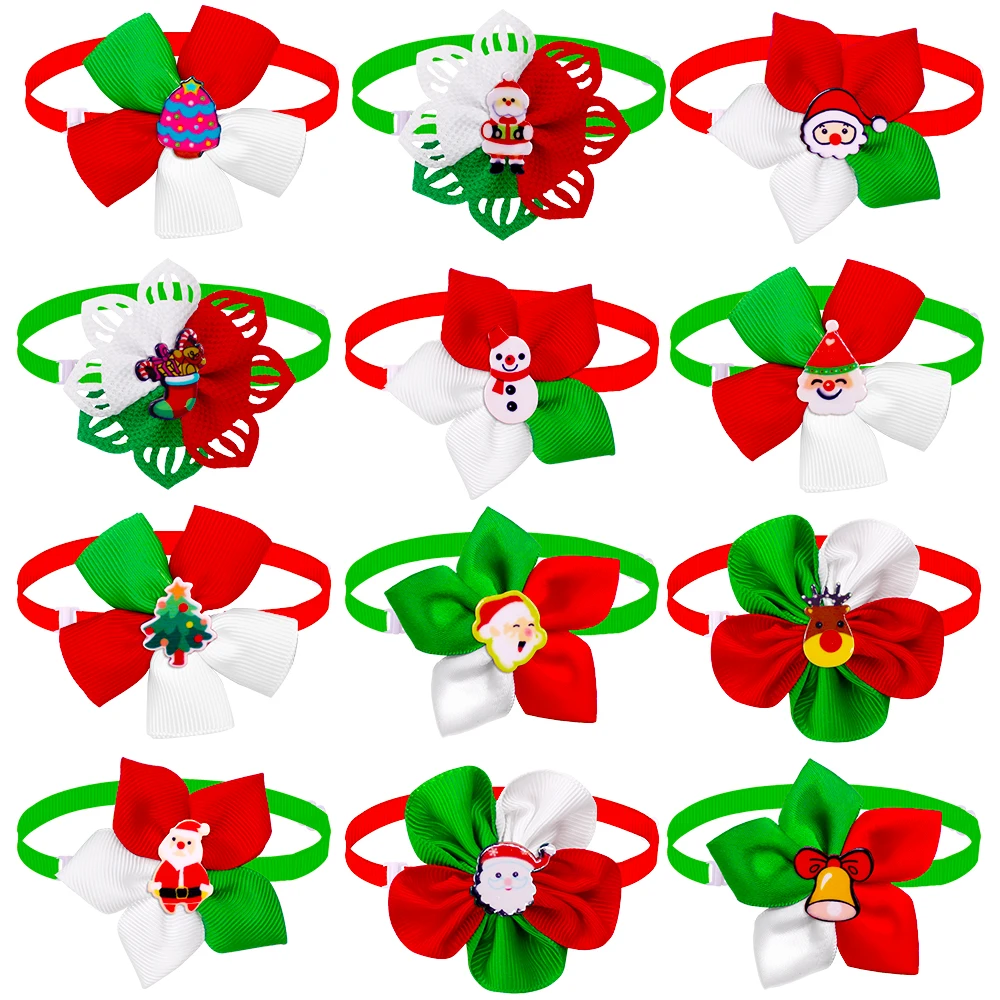 

100pcs Christmas Pet Accessories Dog Bow Tie Small Dogs Cat Bowties Neckteis Christmas Dog Grooming Products For Small Dogs