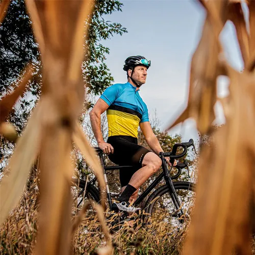 Imagen 2 del producto Twin Six 6, Jersey de Ciclismo ligero de calidad, conjunto de pantalones cortos con pechera de manga corta transpirables de verano, ropa de Ciclismo de carretera de Gel 9d