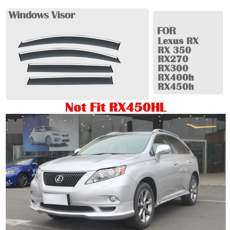 FOR Lexus RX 350 270 300 400h 450h 450hl 2016-2022 Window Visors Rain Guard Windows Rain Cover Deflector Awning Shield Guard