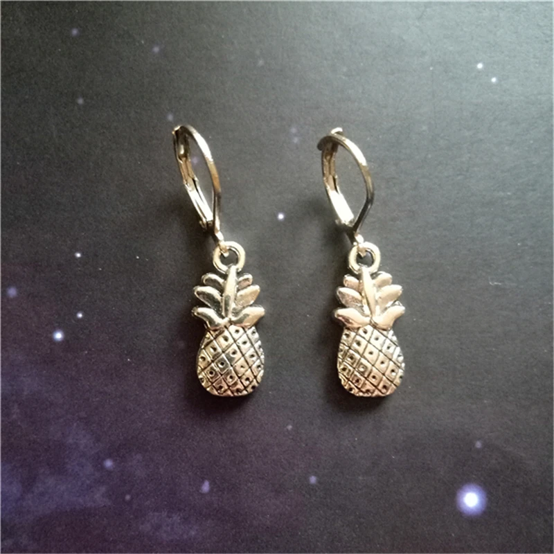 Pineapple Leverback Earrings Pineapple Clip Earrings Fruit Gothic Jewellery Ear Clip Earrings Puncture Earrings