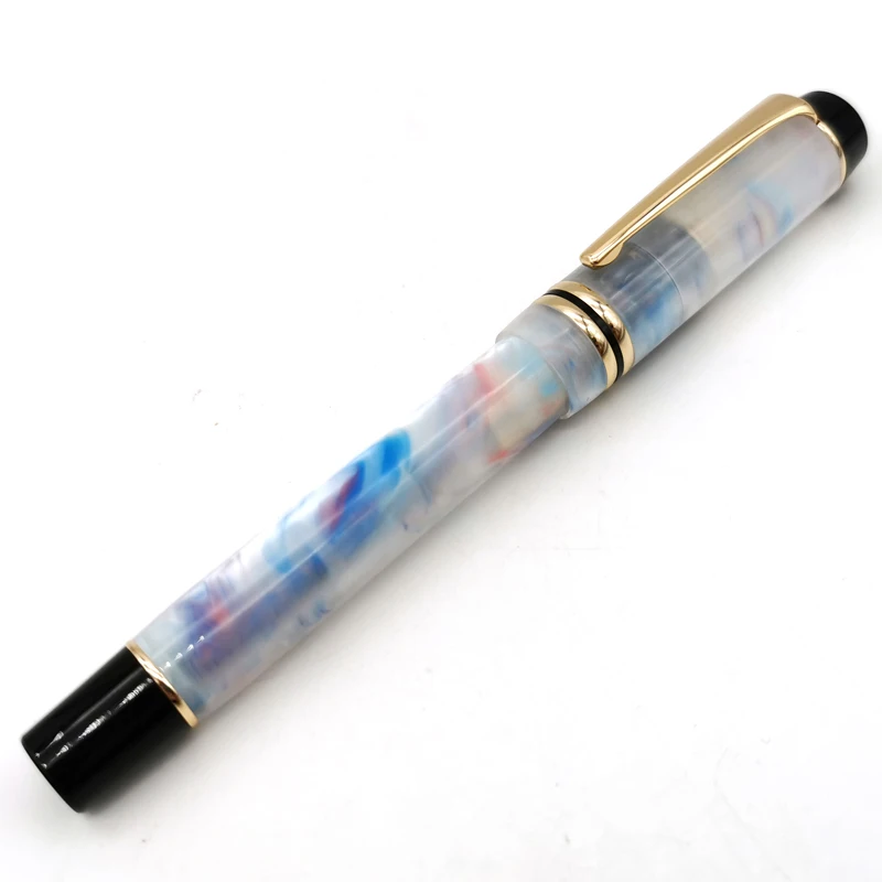 316 Celluloid Nature Caligraphy Fountain Pen Xylonite Daily Screw Cap Gift Office Business Colorful Marble