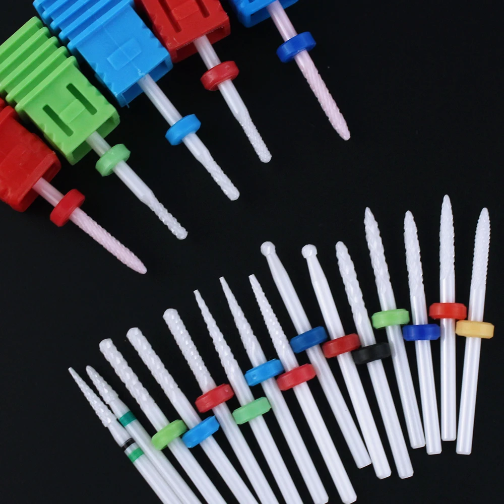 Small Ball Ceramic Nail Drill Bit Milling Cutter For Manicure Pedicure Apparatus Manicure Gel Polish Remove Nail Bits