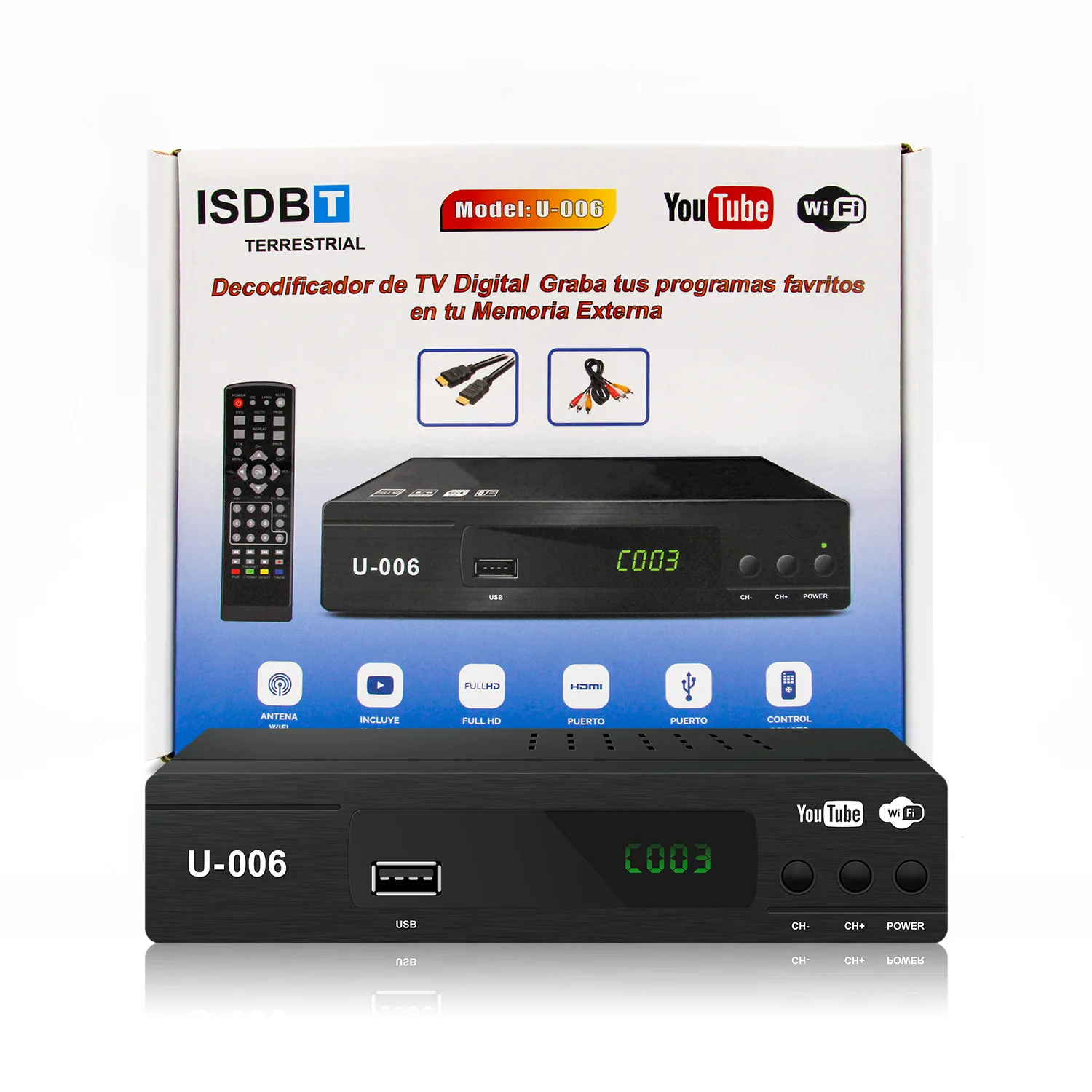 Isdb t receptor terrestre digital hd conversor de vídeo ISDB-T terrestre conjunto-caixa superior, adequado para a américa do sul
