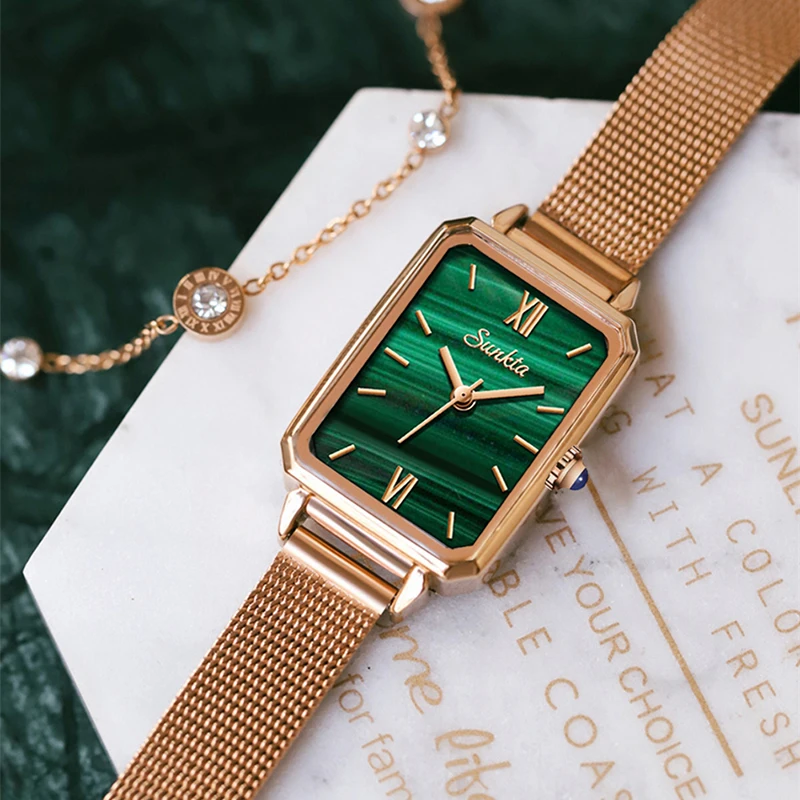 SUNKTA Quartz Wristwatch Women Watches Ultra-thin Ladies Clock High Quality Waterproof Rectangle Female Creative Watch Dropshipp