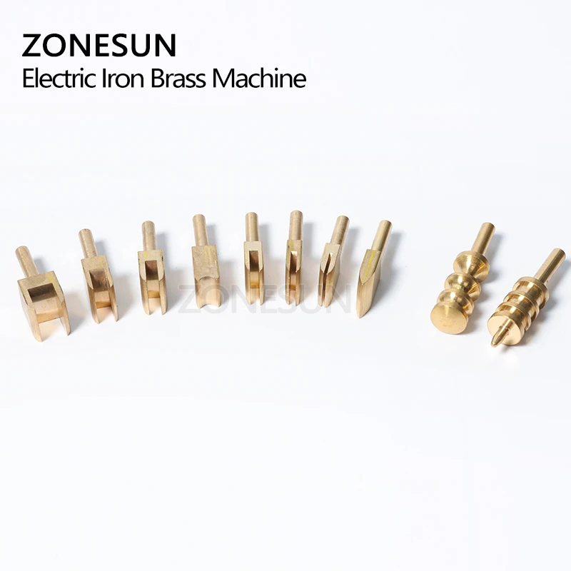 ZONESUN 10PCS Single Line 1-8mm Leather Edge for Sealing DIY Tool Brass Soldering Iron Edge Marking Leathercraft Tool Embosser