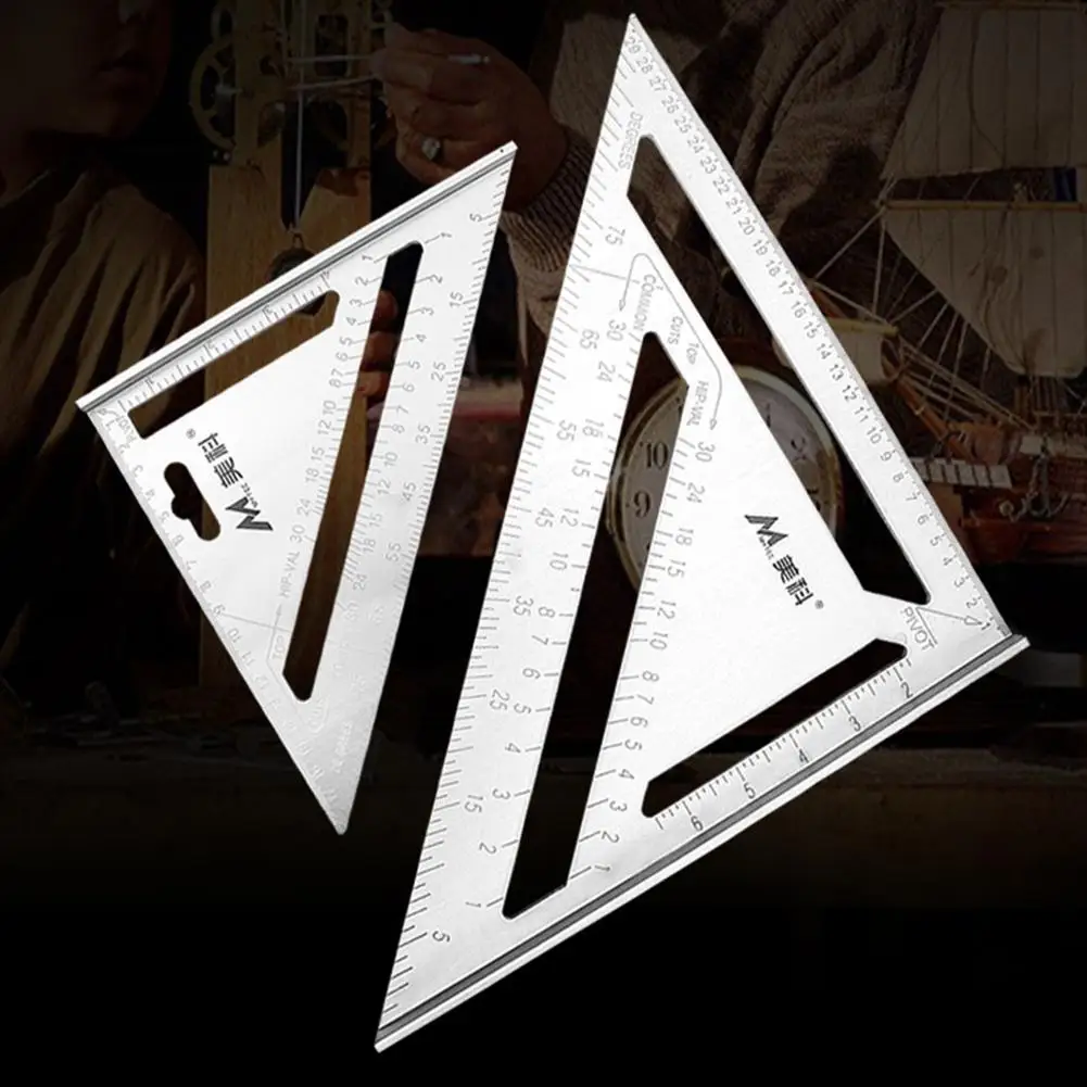 Многофункциональная утолщенная треугольная линейка из алюминиевого сплава 45 градусов для измерения угла резки для всех проектов переделки зданий