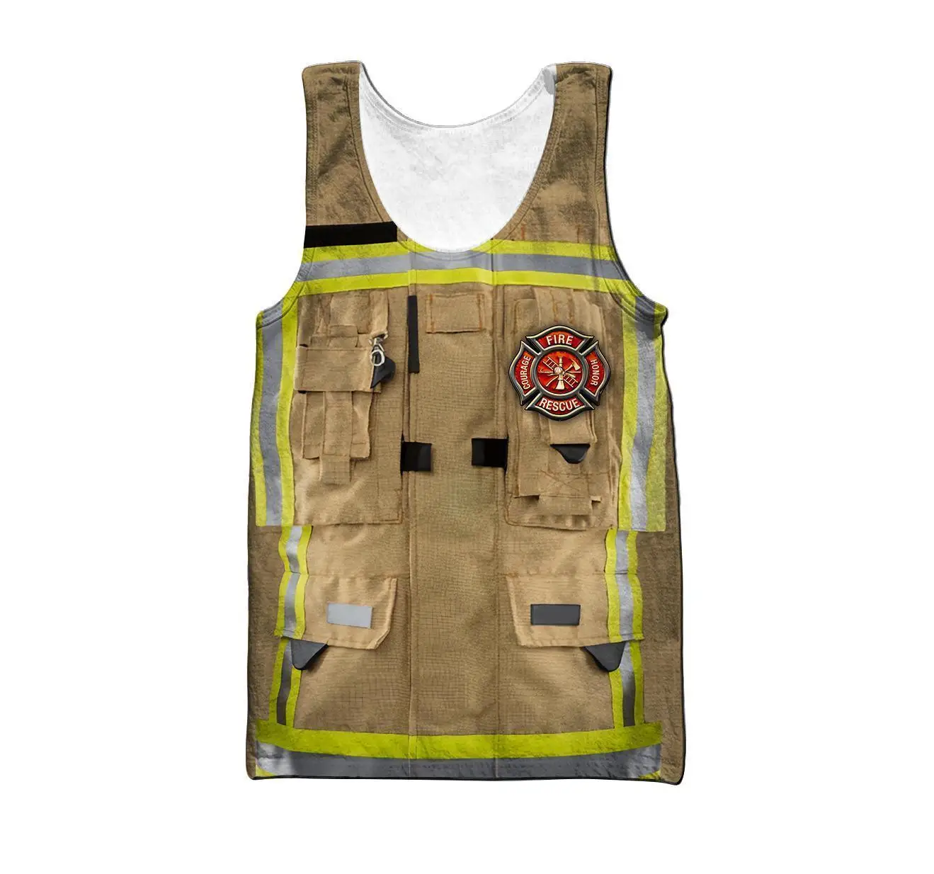 Strong Firefighter 3D All Over Printed men vest Harajuku Fashion Sleeveless T-shirt summer streetwear Unisex tank top BX006