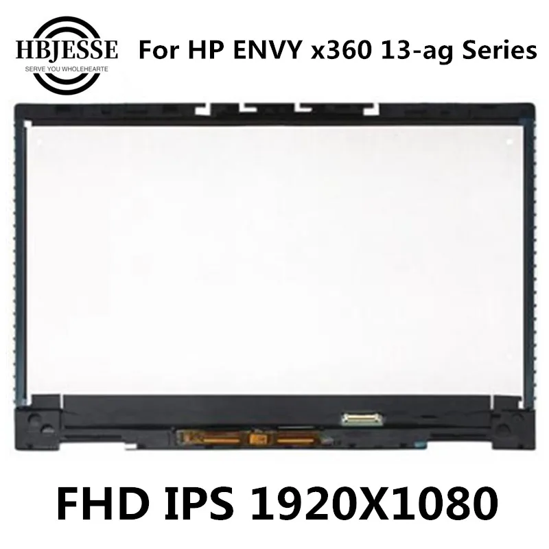 2holes For HP Envy x360 13-ag 13-ag0029ur 13-ag0999na 13.3'' LCD TouchScreen Digitizer+Bezel LP133WF4-SPA4 M133NVF3.R0 1920x1080