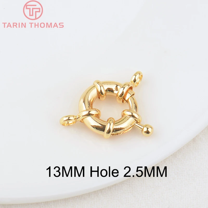 (2751)6PCS 11,5 MM 13MM 15MM 21MM 24K Gold Farbe Messing 2 Löcher Charms armband Stecker Hohe Qualität Diy Schmuck Zubehör – Detail 5