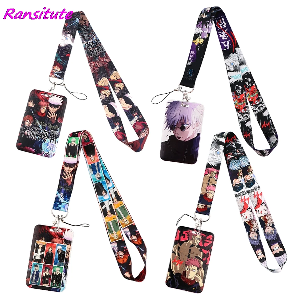 Ransitute R1865 Anime Key Lanyard Car Keychain ID Card Pass Gym Mobile Phone Badge Kids Key Ring Holder Jewelry