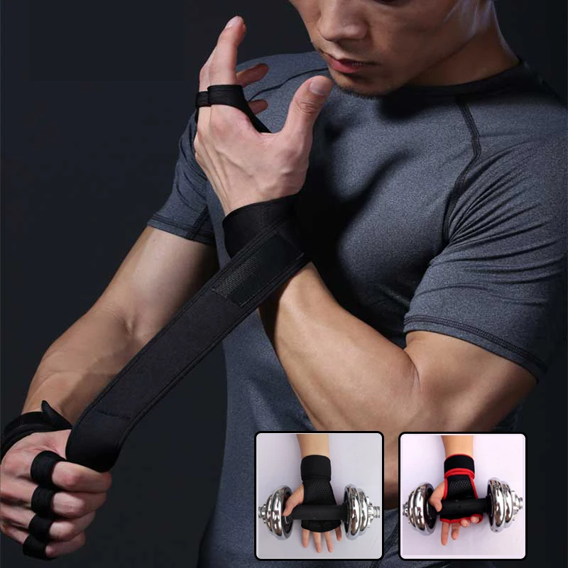 Fingerless Training Gloves For Men Women Adjustable Weight Lifting Fitness Sports Cycling Gym Gloves Without Fingers