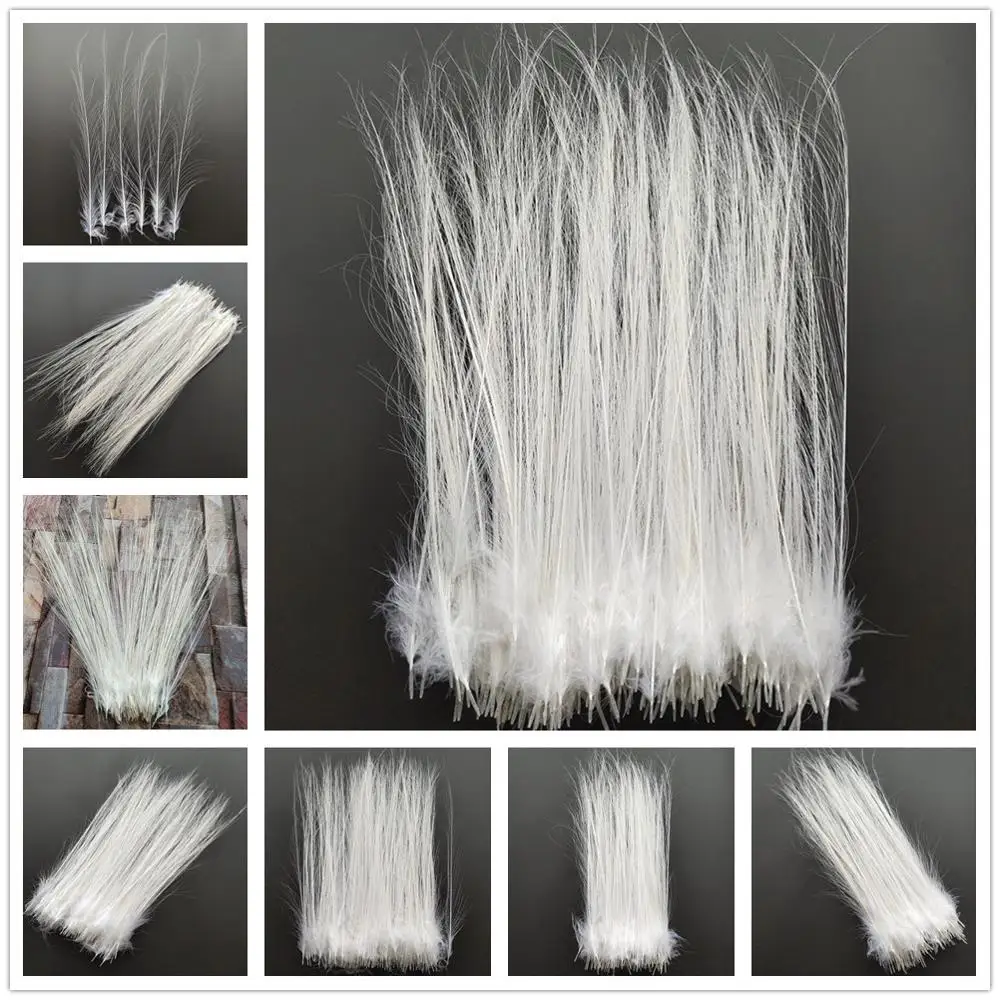 Wholesale 50/100 pcs Rare 10-40cm/4-16inches White Natural Egret Silk Feathers Diy Jewelry Wedding Decorative Accessories