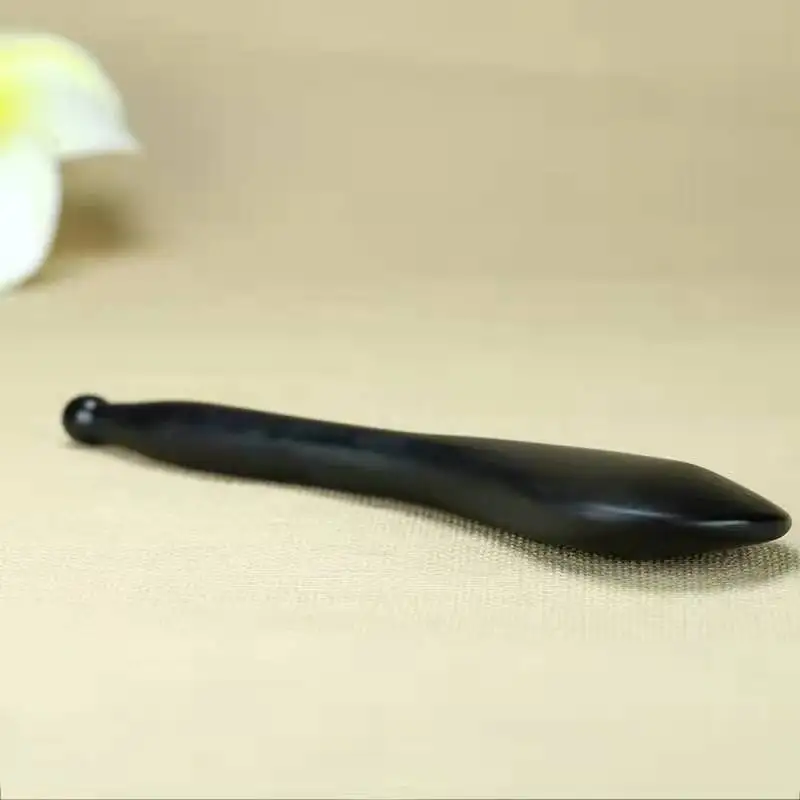 Acupuncture Pen Face Care Spoon Gua Sha Tool Crystal China Bian Shi Stone Mineral Skin Health Massager Head Body Massage Scraper