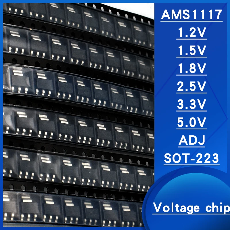 10PCS/LOT AMS1117 series AMS1117-1.2V 1.5V 1.8V 2.5V 3.3V 5.0V AMS1117-ADJ SOT-223 Voltage regulator power supply chip