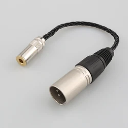 HiFi 7N OCC srebrny 4.4mm żeńskie do 4pin XLR symetryczne mężczyzna Adapter Audio kabel 4.4 TRRRS do XLR złącze