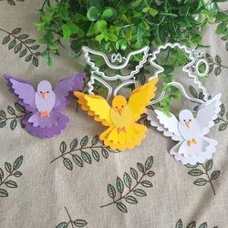 New cute 3D pigeon, bird metal cutting dies, used for DIY scrapbooking, card making, photo album decoration, handmade crafts