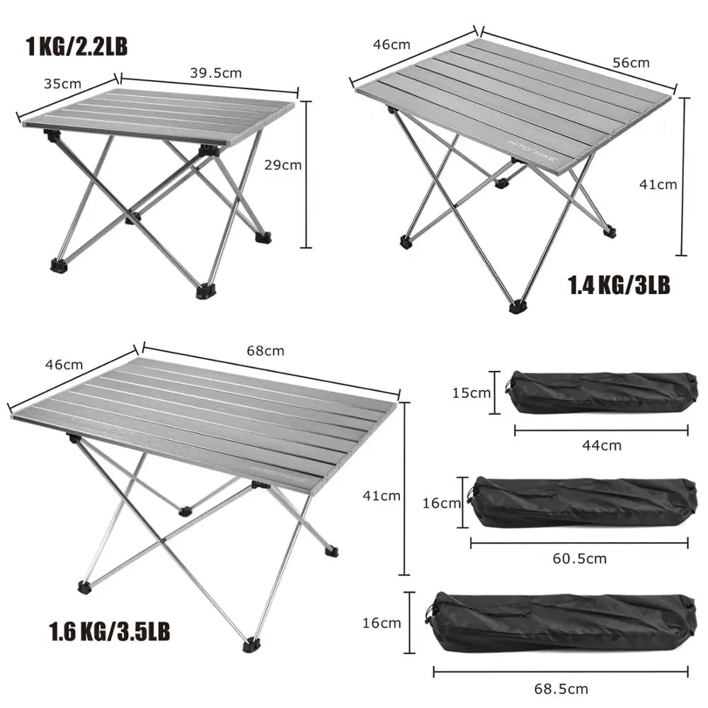 Portable Table Folding Camping table Desk Foldable Hiking Traveling Outdoor Garden Picnic table Al Alloy Ultra-light