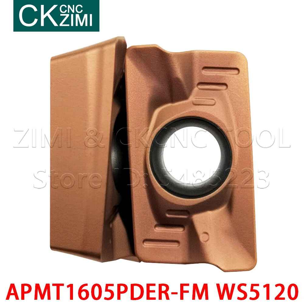 APMT1605PDER-FM WS5120 Inserto In Metallo Duro APMT 1605 PDER FM Temprato Tornio CNC Lama di Fresatura Inserto Utensile Da Taglio per acciaio Temprato fresa cnc legno