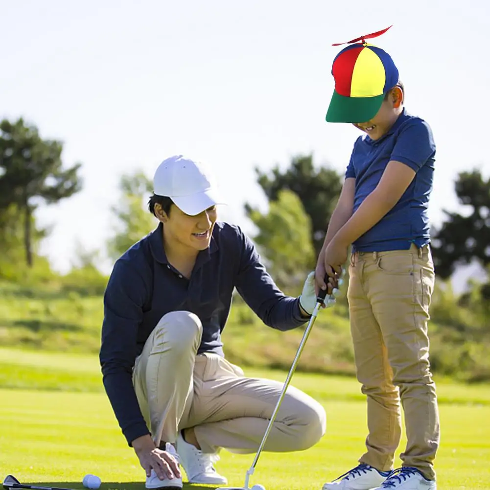 Chapeau de Clown en hélicoptère avec hélice, chapeau avec hélice détachable pour enfants adultes, tour de tête 53 - 57cm