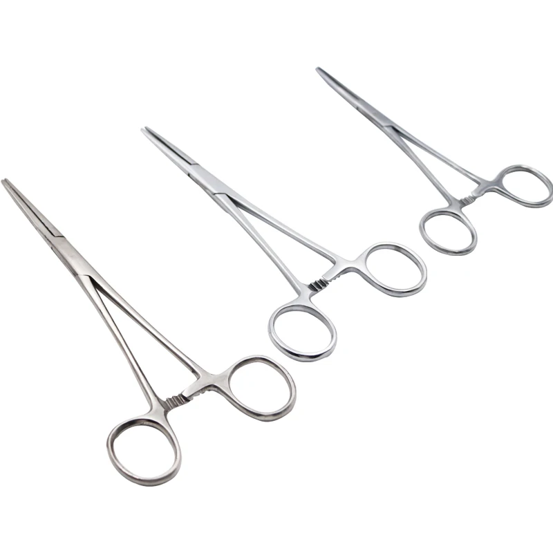 1Pc Straight Tips Stainless Steel Hemostatic Clamp Forceps Surgical Forceps Tool Hemostatic Forceps Pliers 14/16/18cm