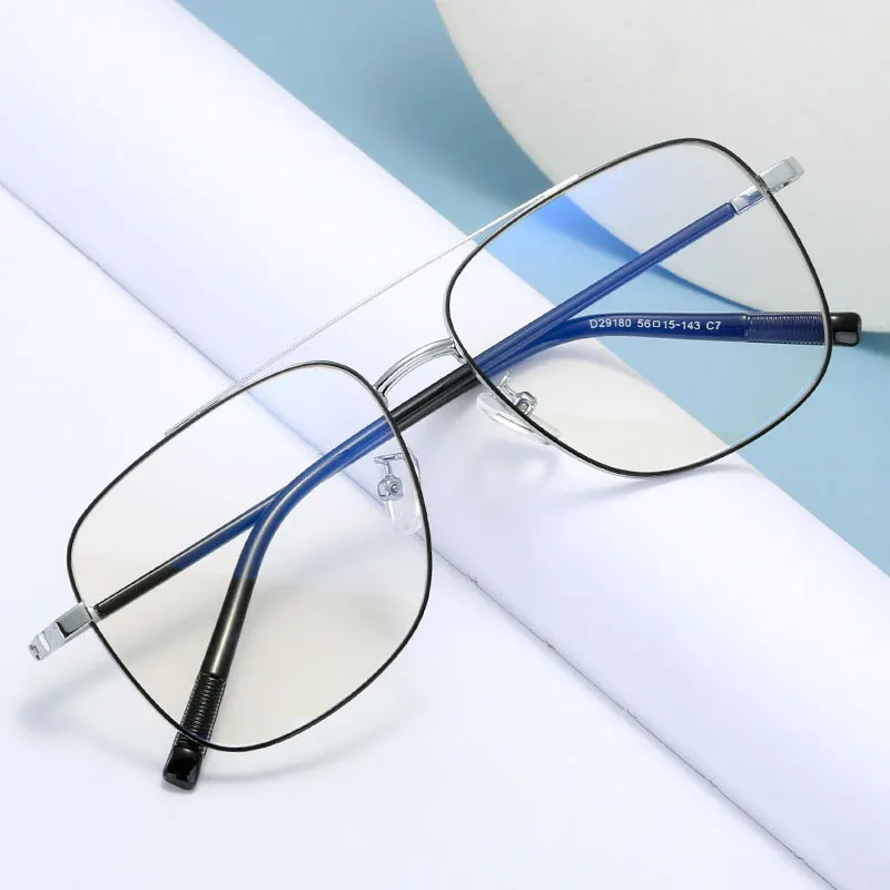 Full Rim Metal Frame Glasses For Man and Woman New Arrival Upsale Ultra Light Double Browline Optical Eyewears