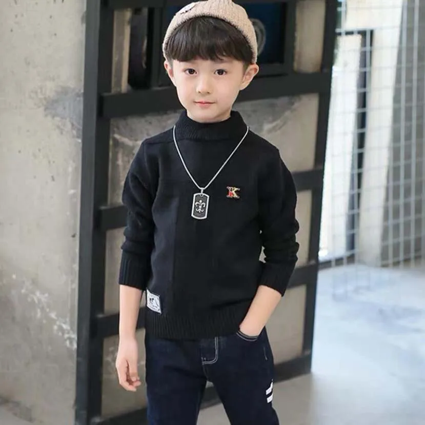 kids clothes 100cm-170cm boys spring sweaters children fashion bottoming clothes teenage sweater autumn velvet warm jacket tops