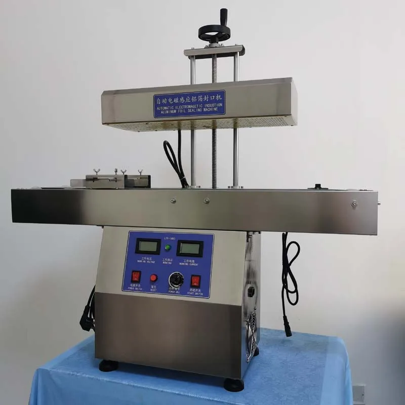 220 فولت/110 فولت التلقائي المستمر الكهرومغناطيسي التعريفي غطاء زجاجة الألومنيوم آلة ختم الرقائق المعدنية