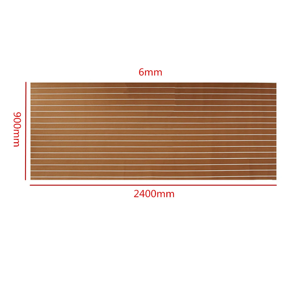2400X90/600Mm Bruine Eva Foam Boot Vloeren Faux Teak Decking Blad Pad Voor Jacht Auto Marine Boot Decor Anti Slip Mat