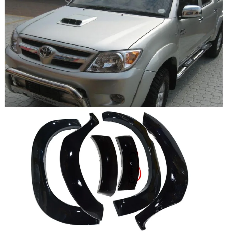 

EXTERIOR PICKUP AUTO ACCESSORIES Fender Flare ABS Wheel Arch Fender Flares FIT FOR HILUX VIGO 2006-2011 PICKUP CAR FENDER FLARE