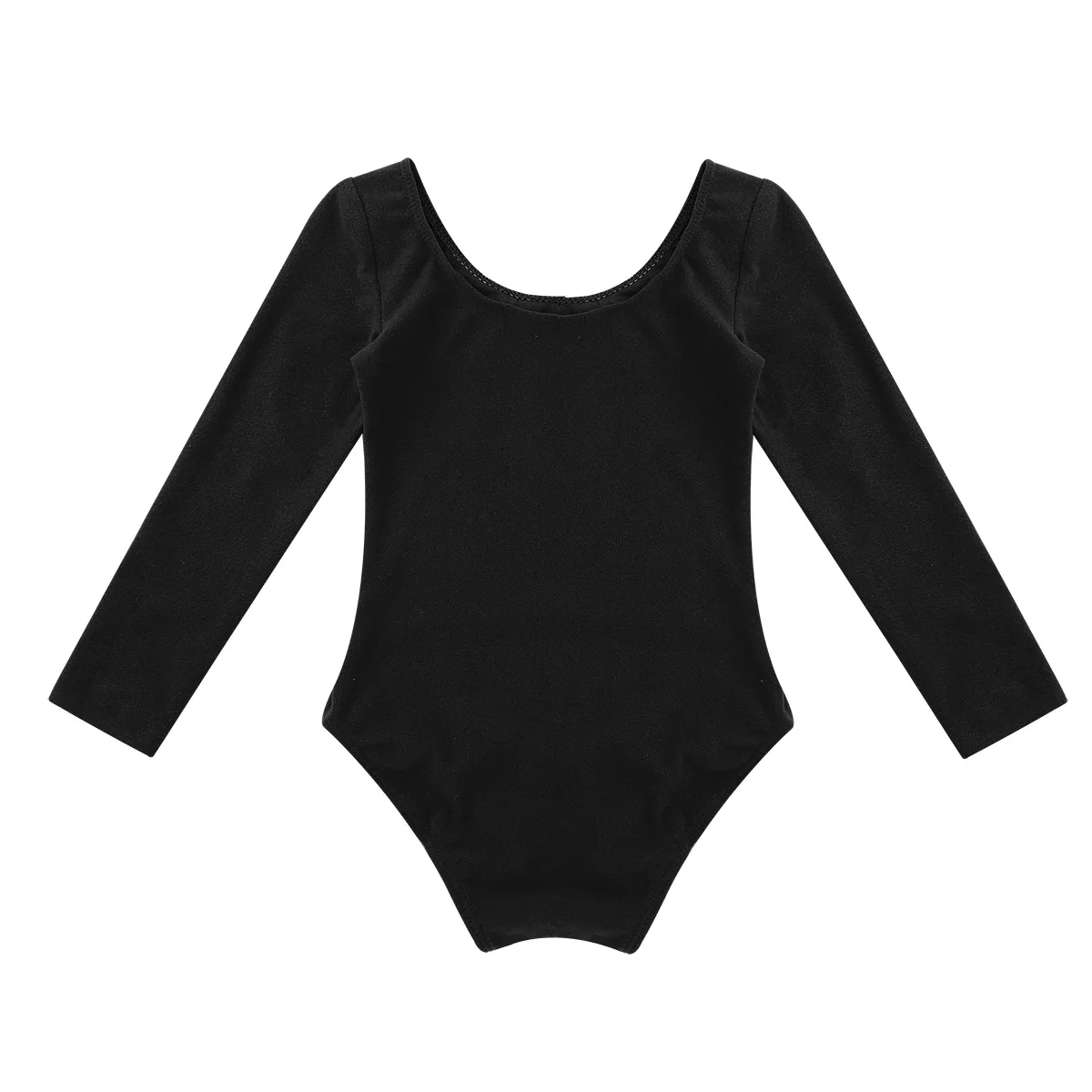 Girls Ballet Dance Leotards Black Gymnastics Cotton Dance Bodysuits Kids Childern Girl Long Sleeve Ballerina Leotards Costumes