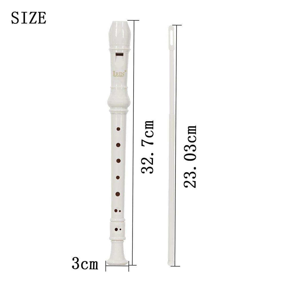 M MBAT ABS Flute Clarinet Recorder Soprano Long Flutes Baroque Recorder Fingering Musical Instrument Accessories Beginner Flute