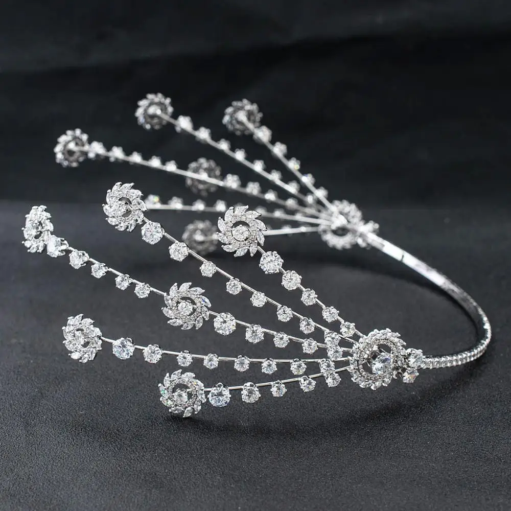 Handmade 2020 New Cubic Zirconia Bridal Wedding Soft Headband Hairband Tiara Hair Jewelry Accessories Hairpieces CHA10045