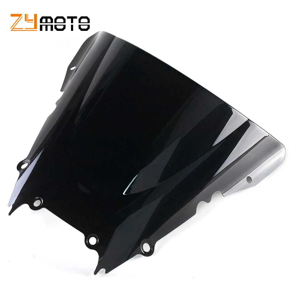 Black Motorcycle Double Bubble Windshield Windscreen Fairing For Yamaha YZF R6 1998 1999 2000 2001 2002 YZFR6 YZF-R6