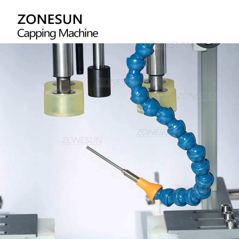 ZONESUN Để Bàn Bán Tự Động Nắp Chai Xịt Chai Tròn Đồ Uống Nhựa Ly Đá Bình Đóng Nắp Máy