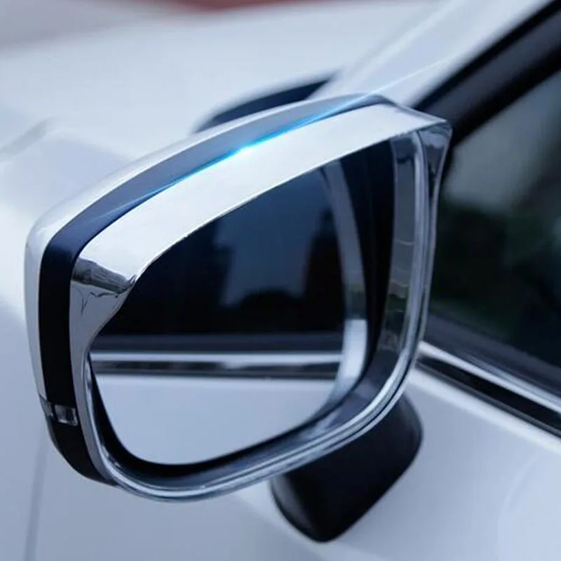 2Pcs Car ABS Chrome Rearview Mirror Rain Eyebrow Covers Trim For Mazda CX-5 CX5 2017 2018 Side Mirror Sun Rain Visors Cover Trim
