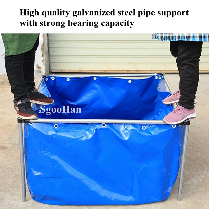 Height 0.9m Tarpaulin Canvas Water Pool Aquarium Fish Tank Children Swimming Pool Turtle Aquaculture Water Tank Waterproof Tank