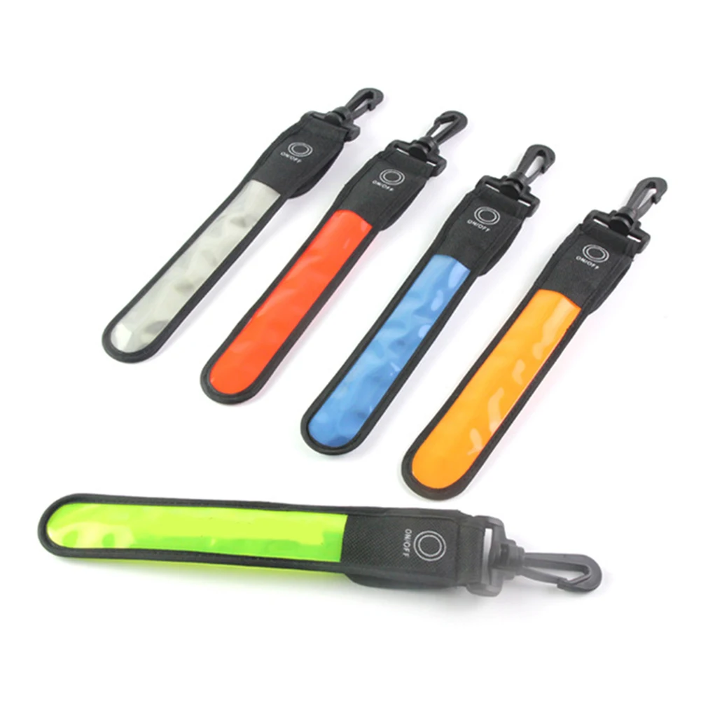 Bag LED Reflective Strap Safety Light Pendant For Outdoor Sports Riding Night Running Mountaineering