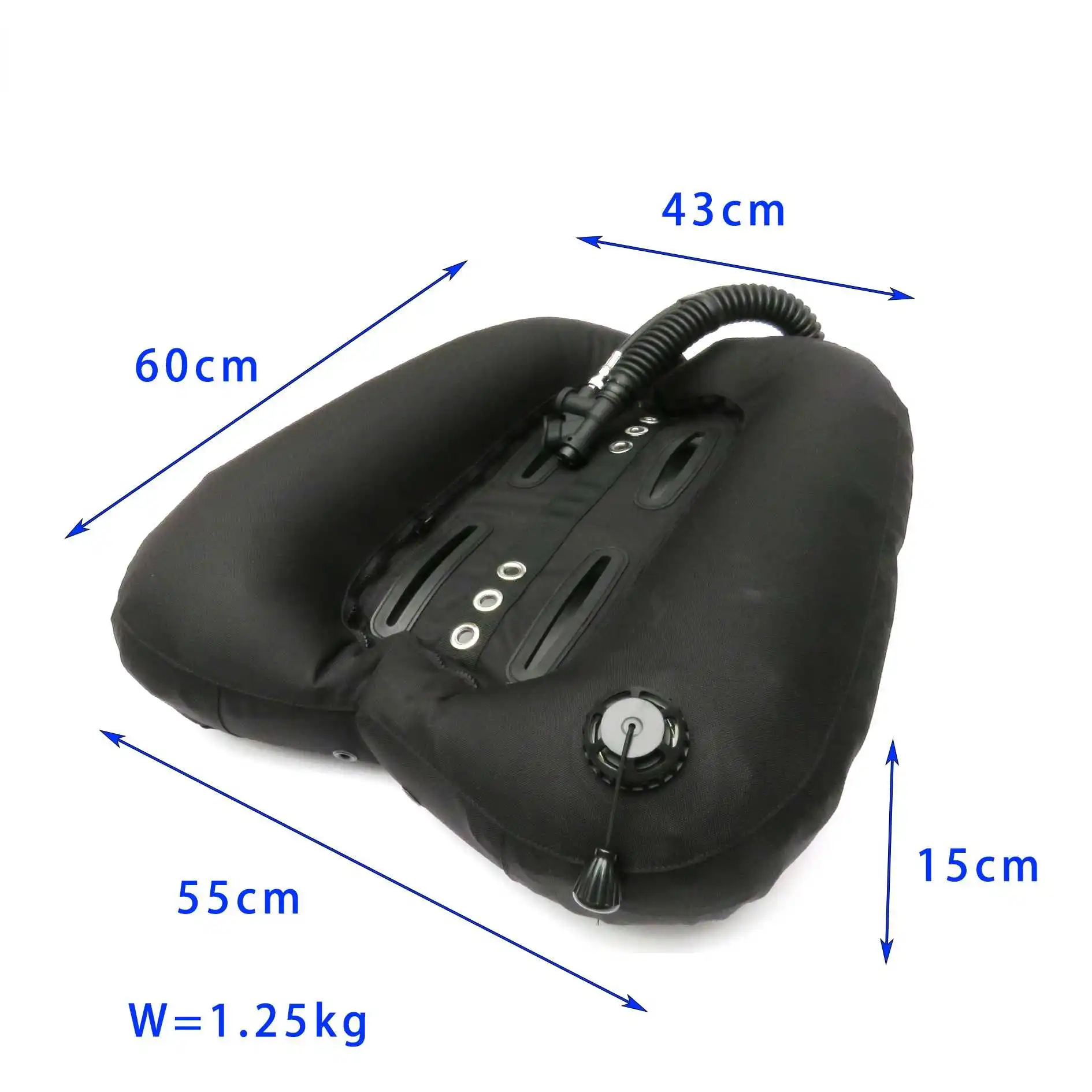 Scuba Diving Tech Diving Dual Tank Backmount BCD 45LBS Wing Only with 4-inch Webbing Slots