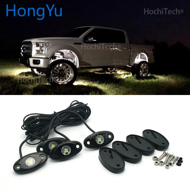 LED Rock Lights Waterproof For Toyota Hilux SR5 REVO Hi-Rider LED Car Chassis Light LED Rock Light Multicolor Neon LED Light Kit