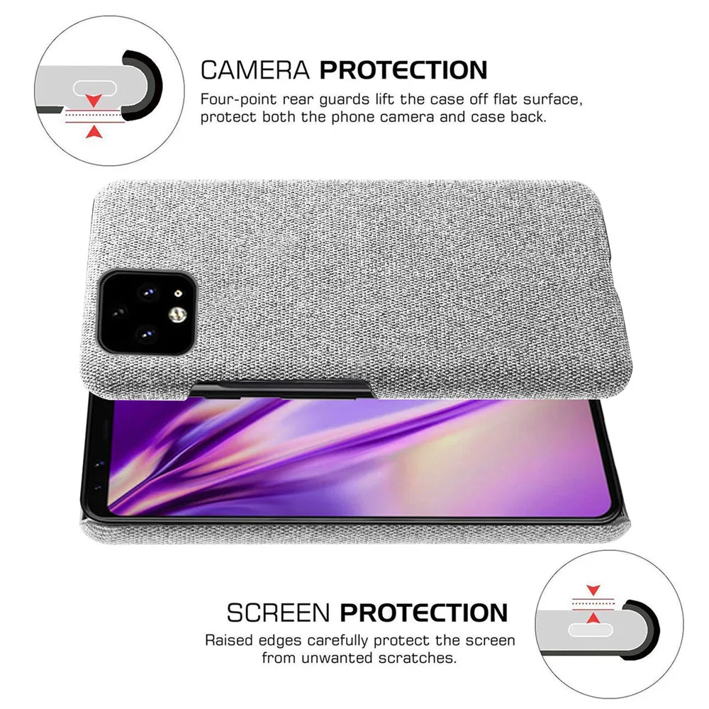 Cloth Texture Fit Phone Case For Google Pixel 4 Anti-Drop Phone Bag Cover For Google Pixel 4 XL 4xl Pixel4 Pixel4xl Coque Funda