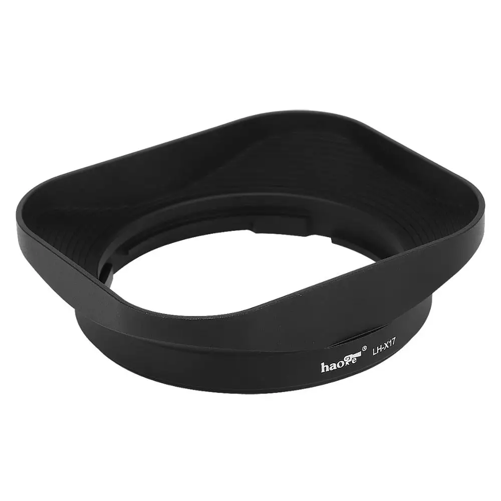 Haoge LH-X17 Square Metal Lens Hood for Fuji XF 16mm F2.8 R WR Lens on X-Pro2 X-Pro1 X-T2 X-T1 X-T20 X-T10 X-E2S X-A5 X-A20 X-E3