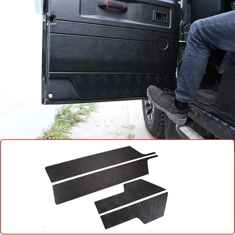 For Land Rover Defender 110 130 Aluminum Car Door Protector Pad Inner Door Plank Anti Kick Pad Protection Panel Auto Accessories