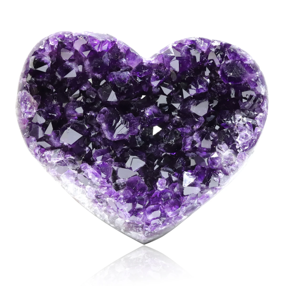 Love Heart Shape Amethyst Geode Quartz Cluster Crystal Specimen Energy Healing Home Decoration Gift Wholesale