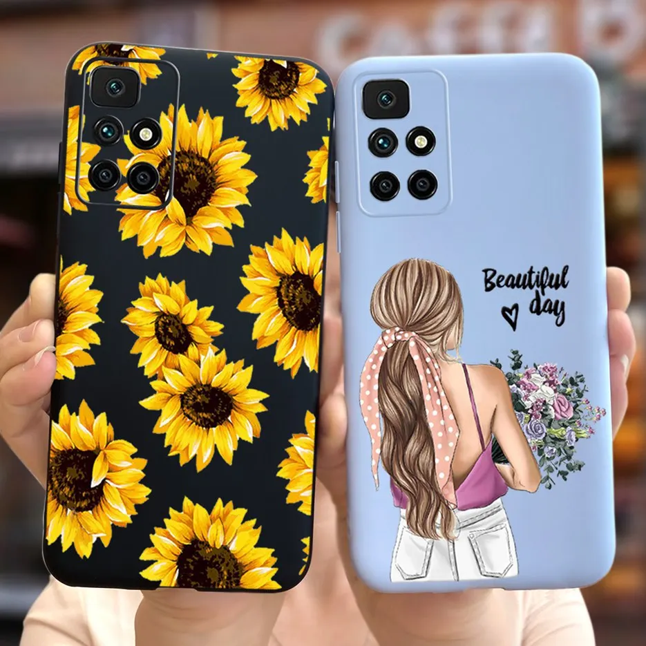 Redmi 10 Case Stylish Sunflower Daisy Cover Case For Xiaomi Redmi 10 Redmi10 Phone Cases 6.5\'\' Soft TPU Fundas Shockproof Bumper