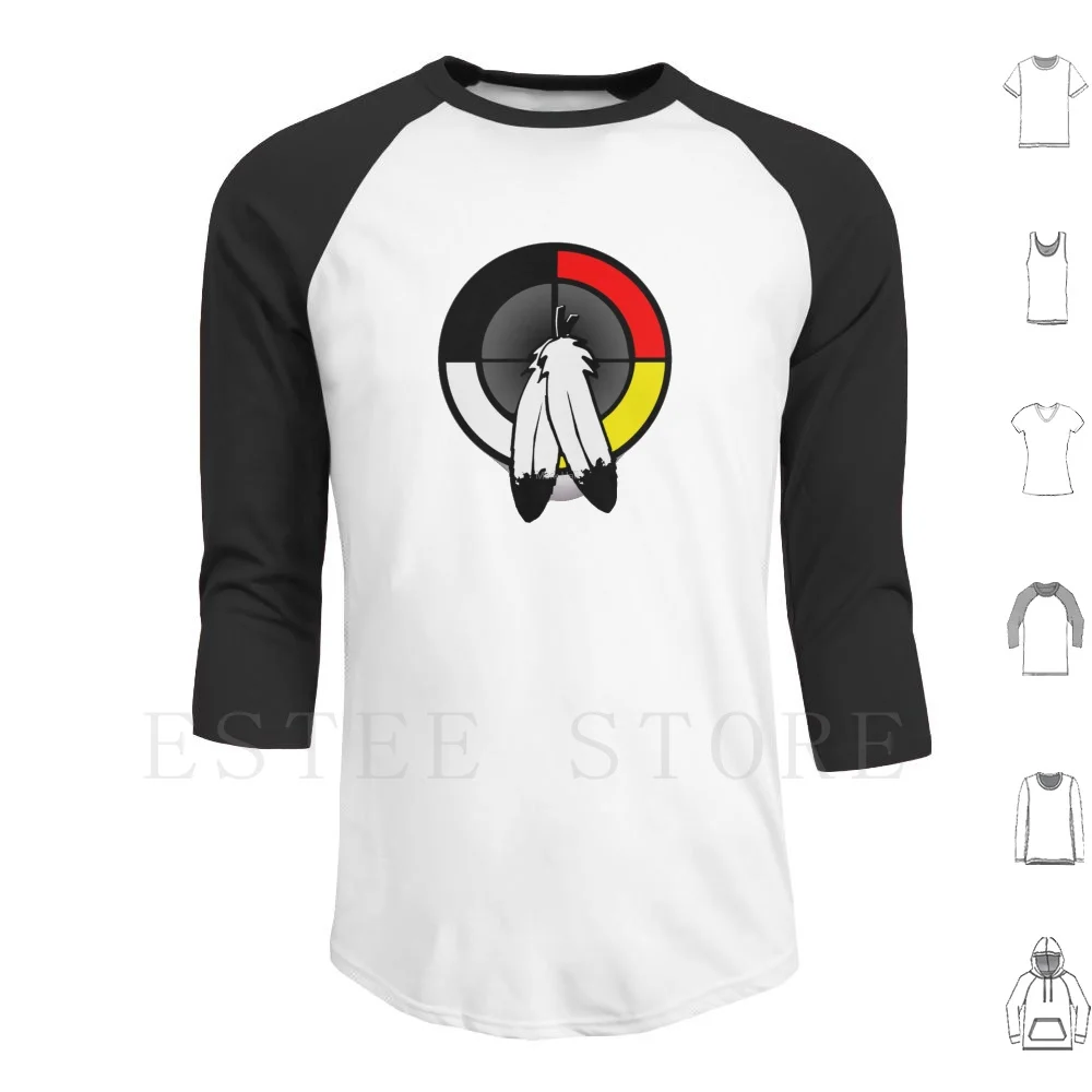 Medicine Wheel 3 Hoodie Long Sleeve Native Indian Indigenous Tribe Tribal American Hopi Zuni Navajo Southwest Inuit