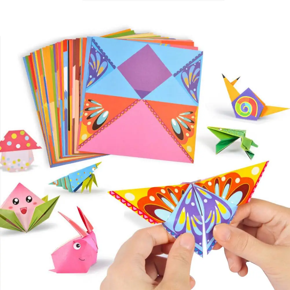 DIY Educational Origamiss Paper Cutting Book Crafts Children Handmade Toys Kindergarten Fun Puzzle Baby Kids Toy Gifts 54 Sheets